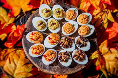 Deviled Eggs Four Ways for Fall