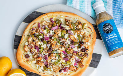 Greek Souvlaki Chicken Pizza